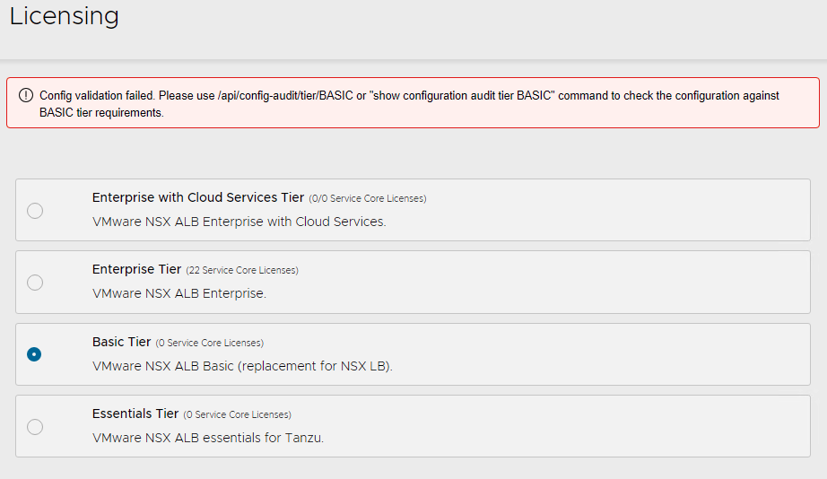 [Quick Tip] Failed to apply BASIC license – NSX ALB (Avi Vantage)